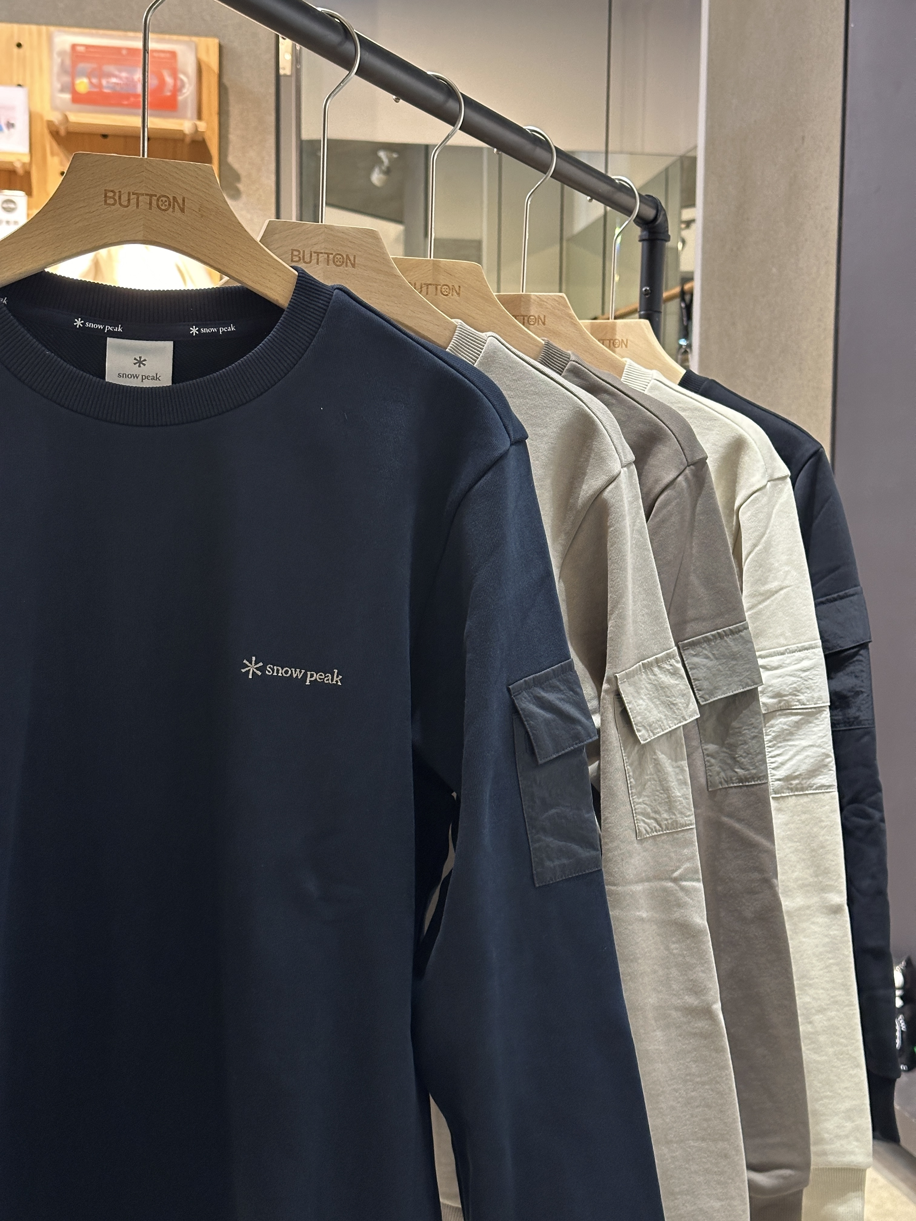 【現貨】snow peak Land Pocket Sweatshirt 25FW 手臂口袋 大學tee S25FMFHT60 S24FMFHT60