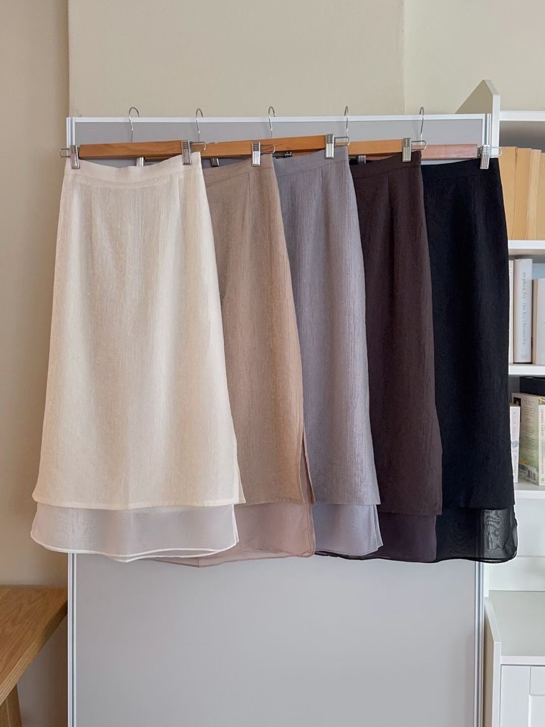 GI5111 雙層後橡筋雪紡裙