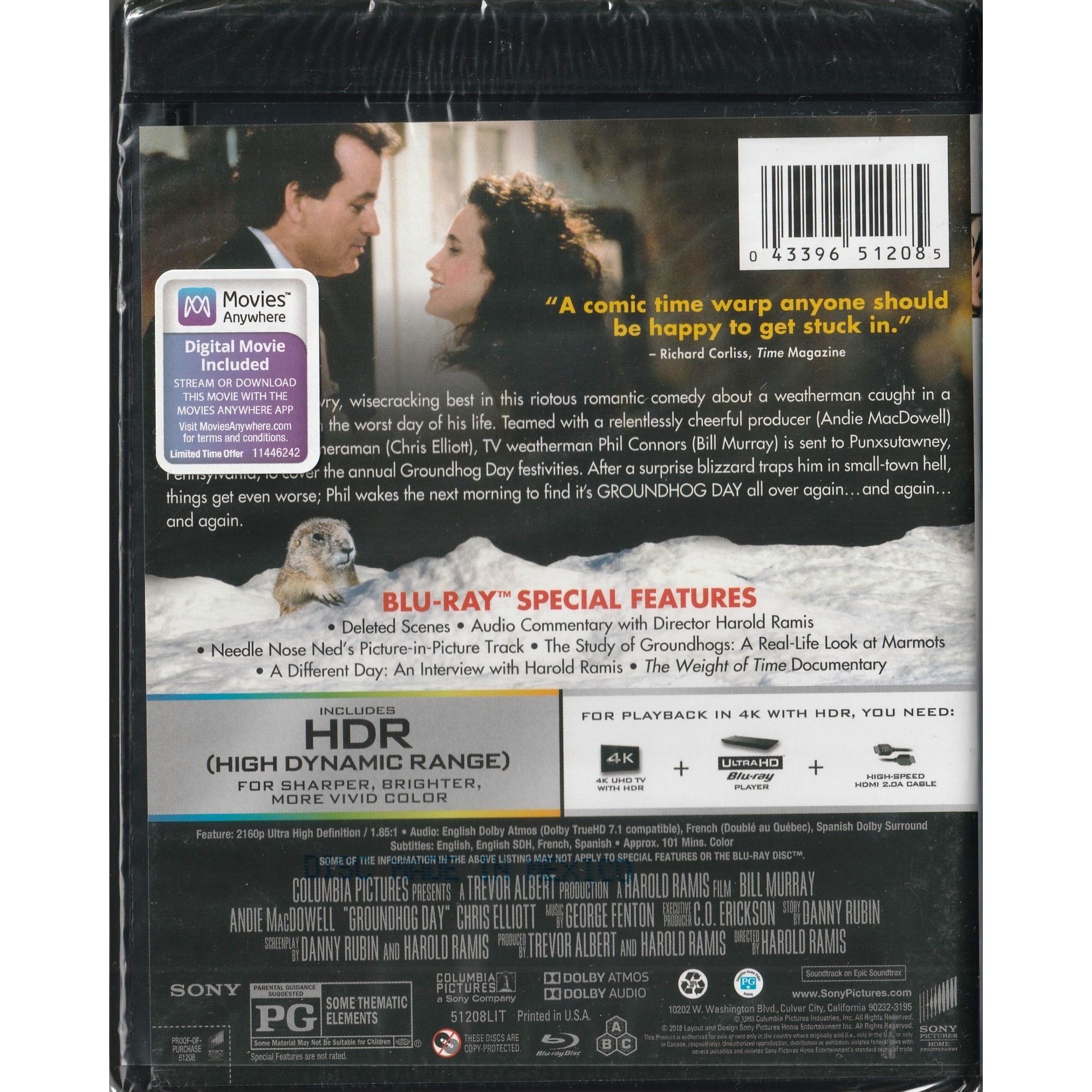 Groundhog Day (1993) (4K Ultra HD + Blu-ray) (US Version)