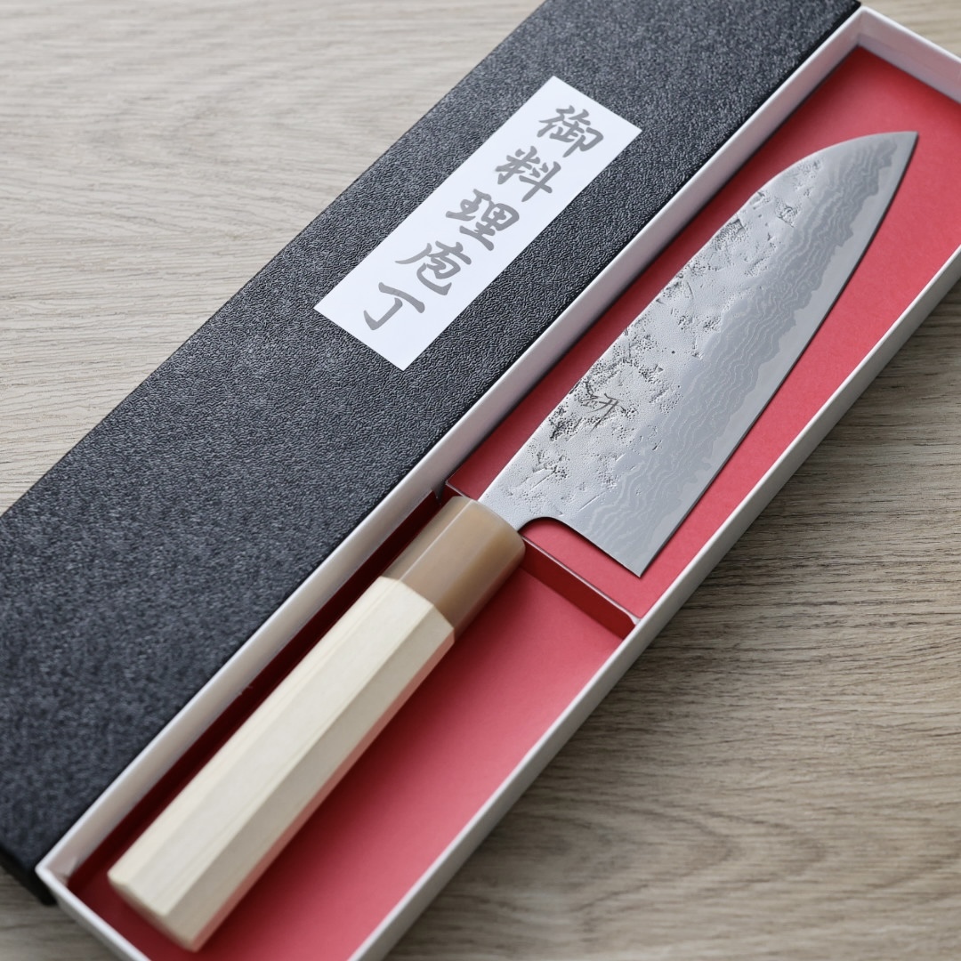 作SAKU 研 三德 165mm 瑞典鋼 和紙地 大馬士革