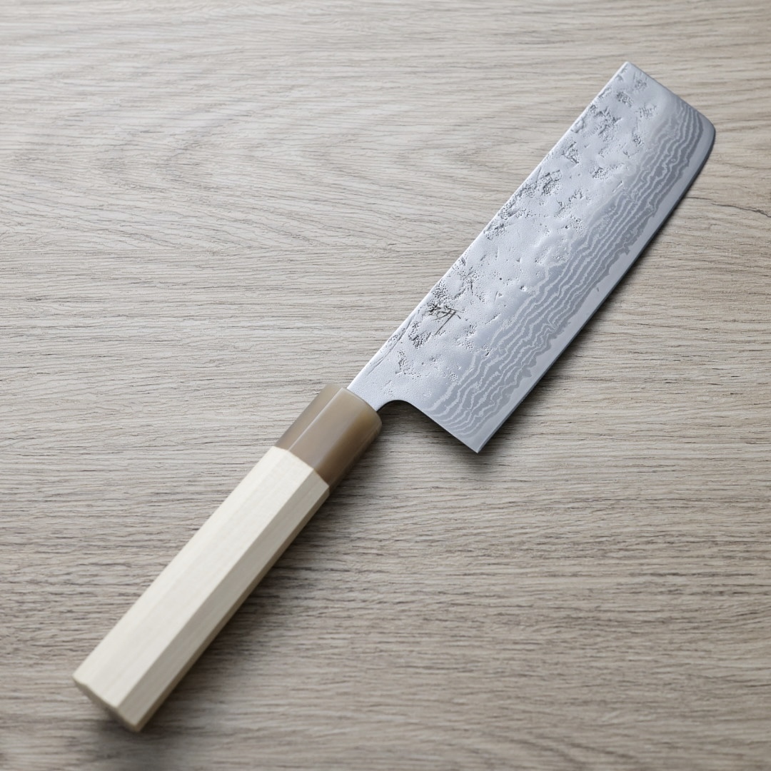 作SAKU 研 菜切 165mm 瑞典鋼 和紙地 大馬士革
