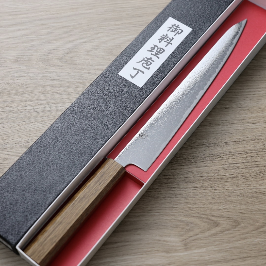 作SAKU 壱 筋引 240mm VG10鋼 鎚目 大馬士革