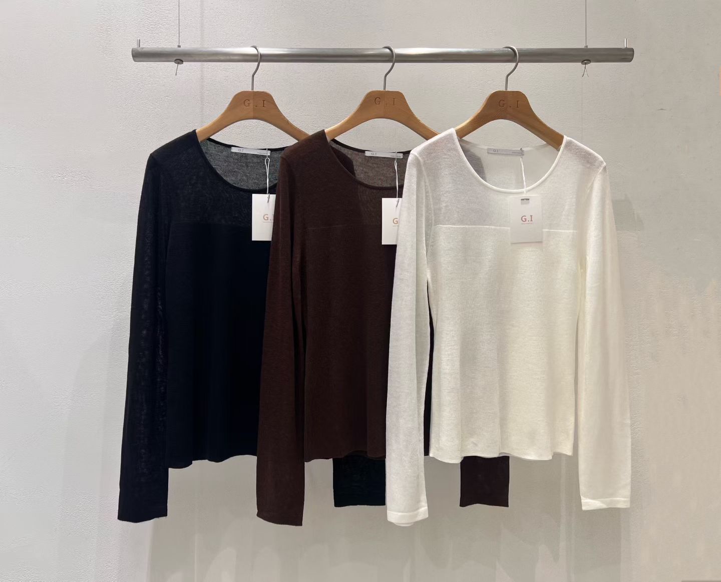 GI5114 半透膚大圓領上衣