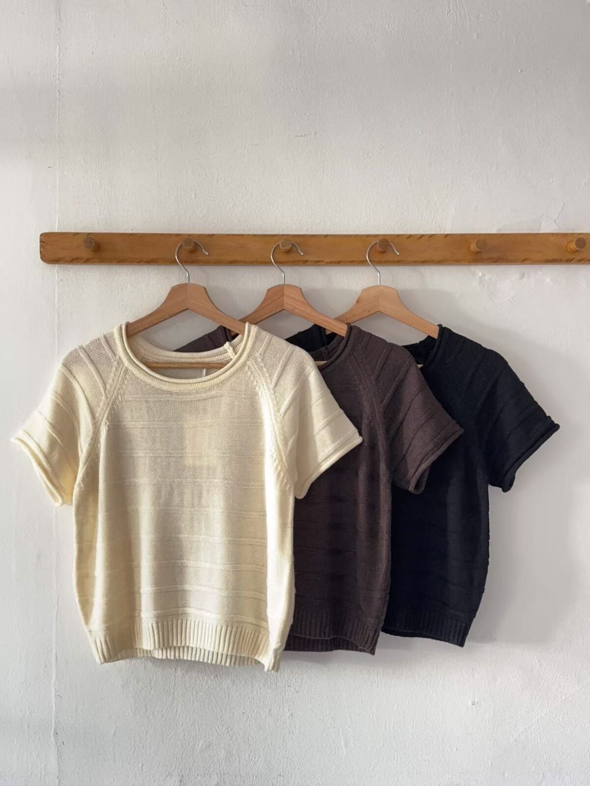 GI5127 立體紋路插肩針織上衣