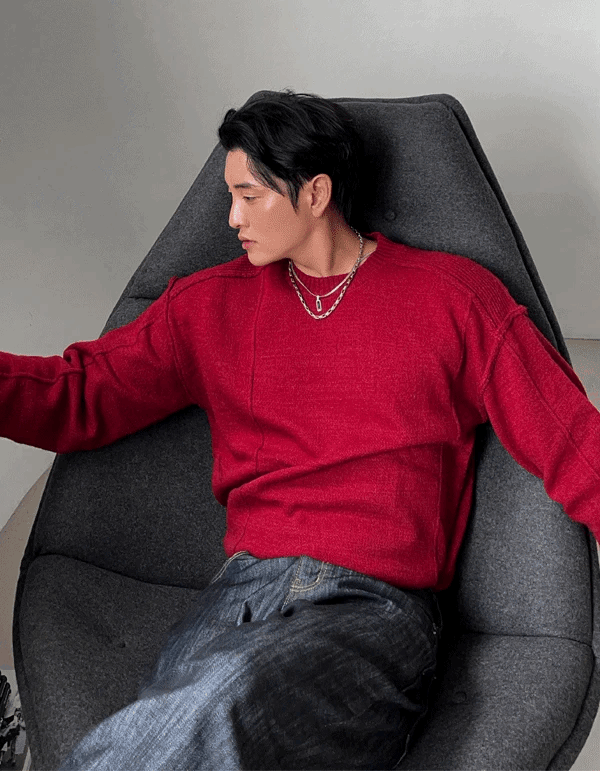 Dayven 線條剪裁羊毛針織衫