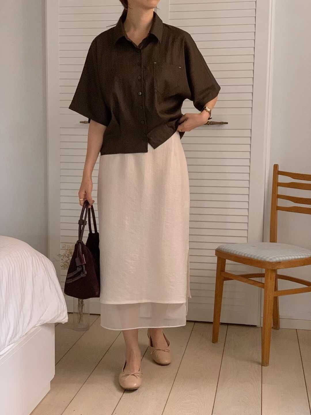 GI5136 打摺微收腰恤衫