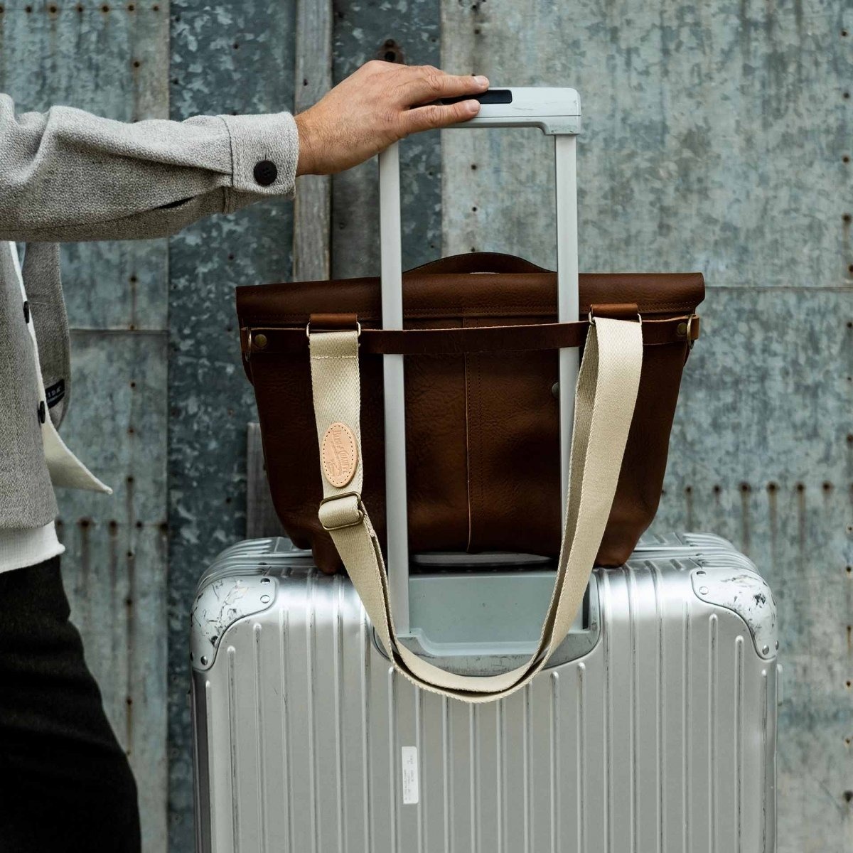 bleu de chauffe | Lazard 皮革郵差包(雪茄棕)