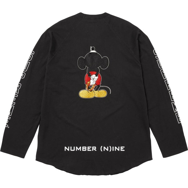 Supreme®/Number (N)ine®/Mickey Mouse Raglan L/S Top Bla