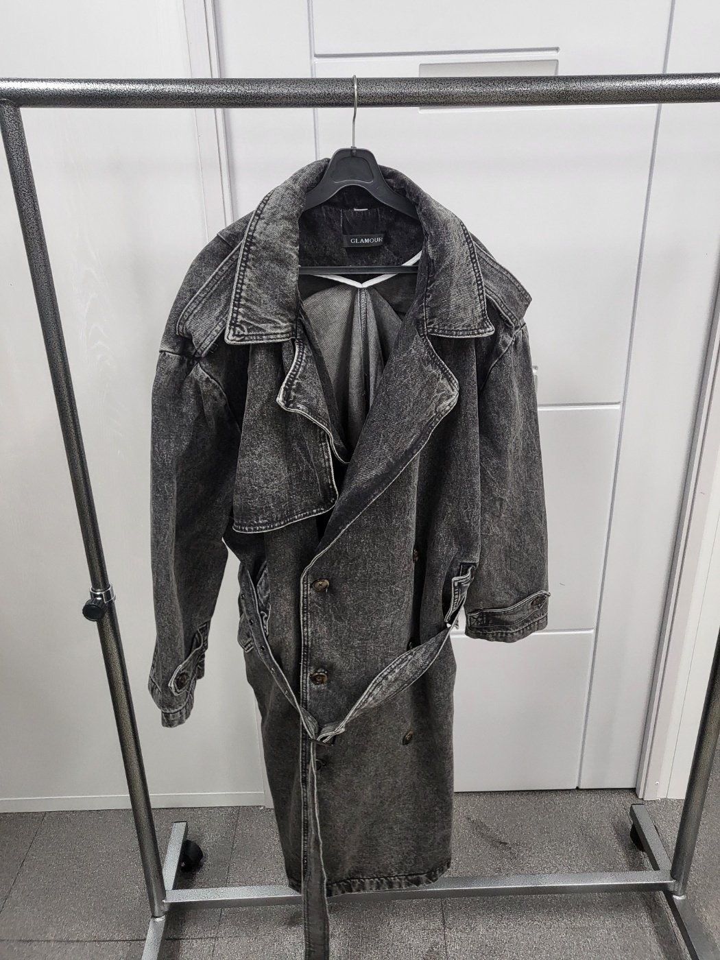 洗水孖襟牛仔長褸 GLAMOUR-126JK