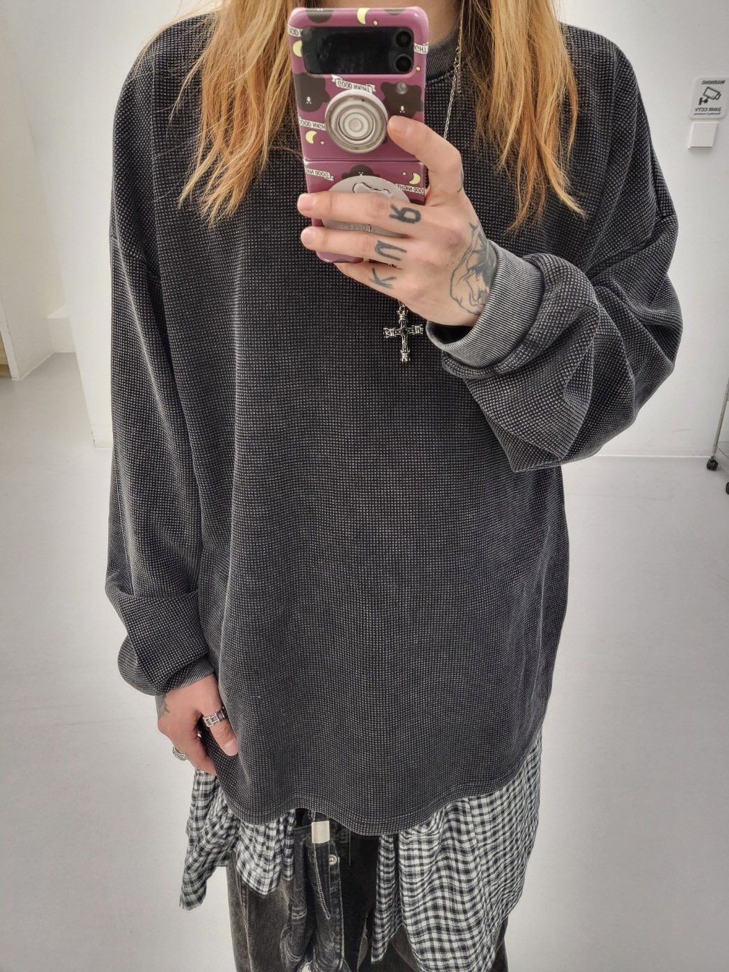 洗水淨色長袖衫 GLAMOUR-128T