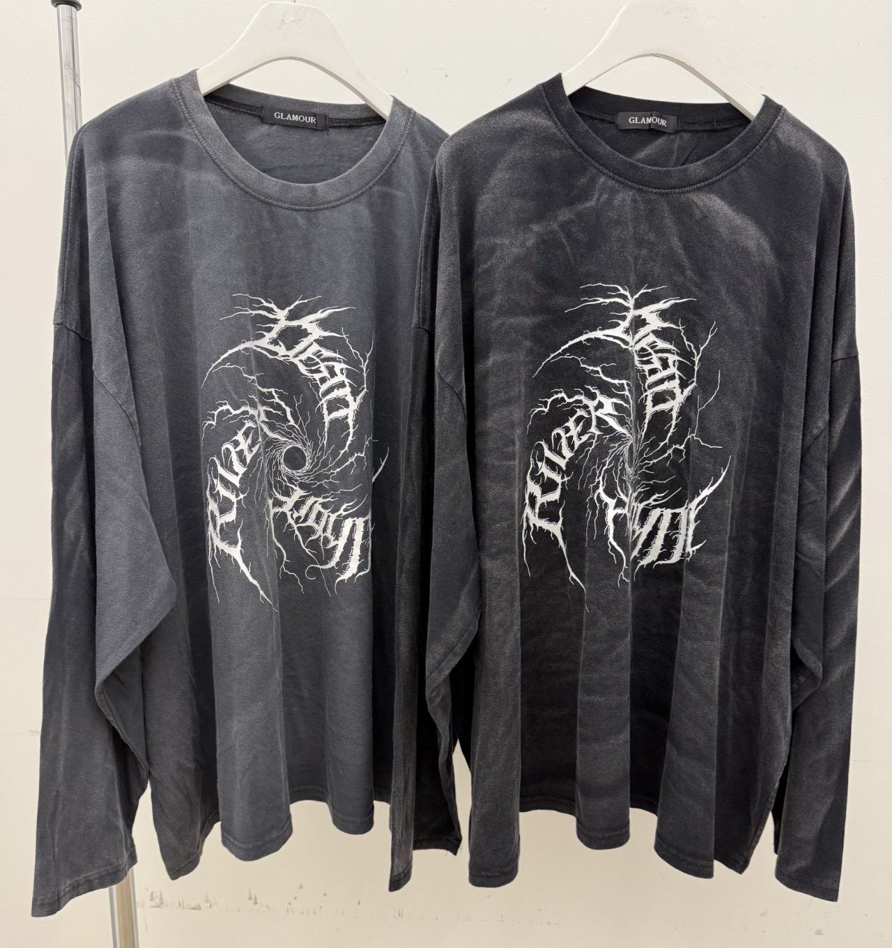 仿污圖案長袖衫 GLAMOUR-129T