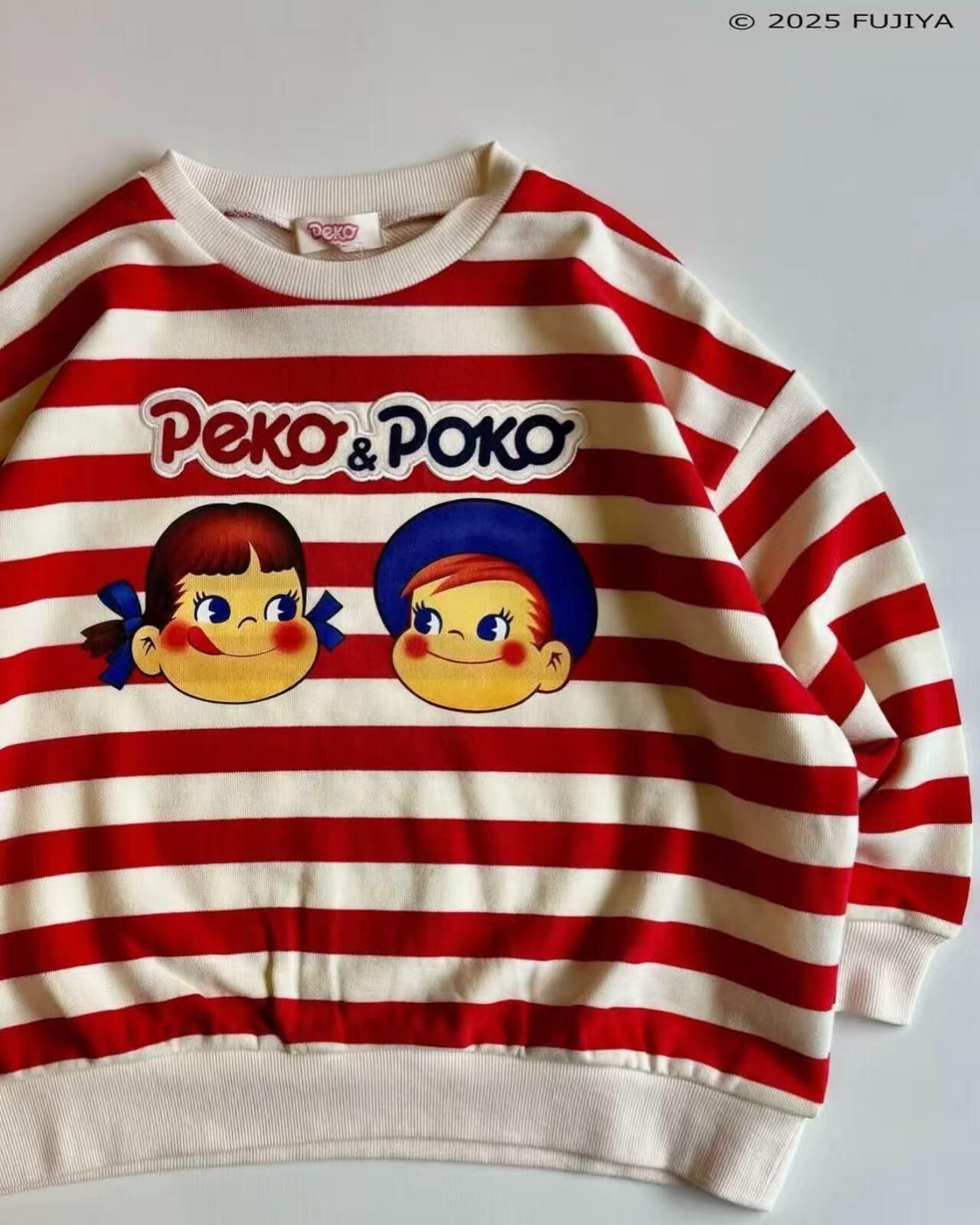 廠單 不二家條紋親子衛衣