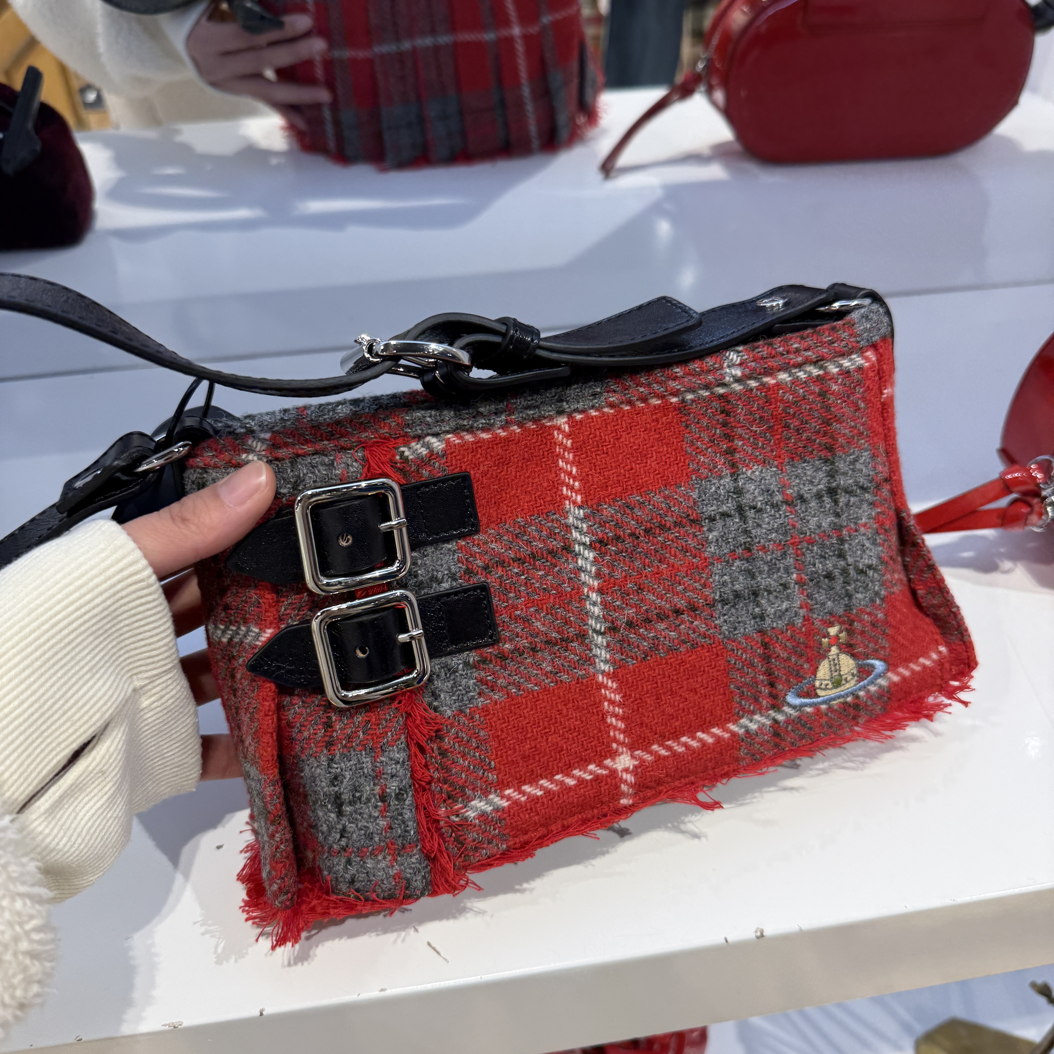 Vivienne Westwood Heather shoulder bag red