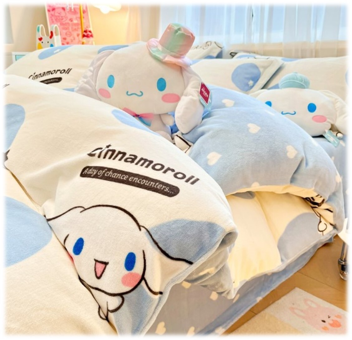 玉桂狗 Sanrio |牛奶絨被套 枕頭套(加厚雙面)