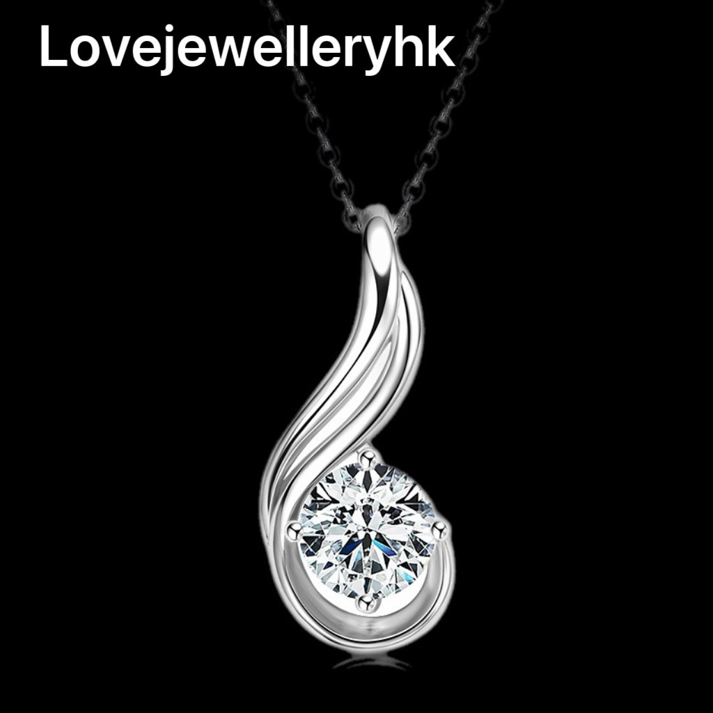 莫桑鑽2卡典雅吊墜      P2C005