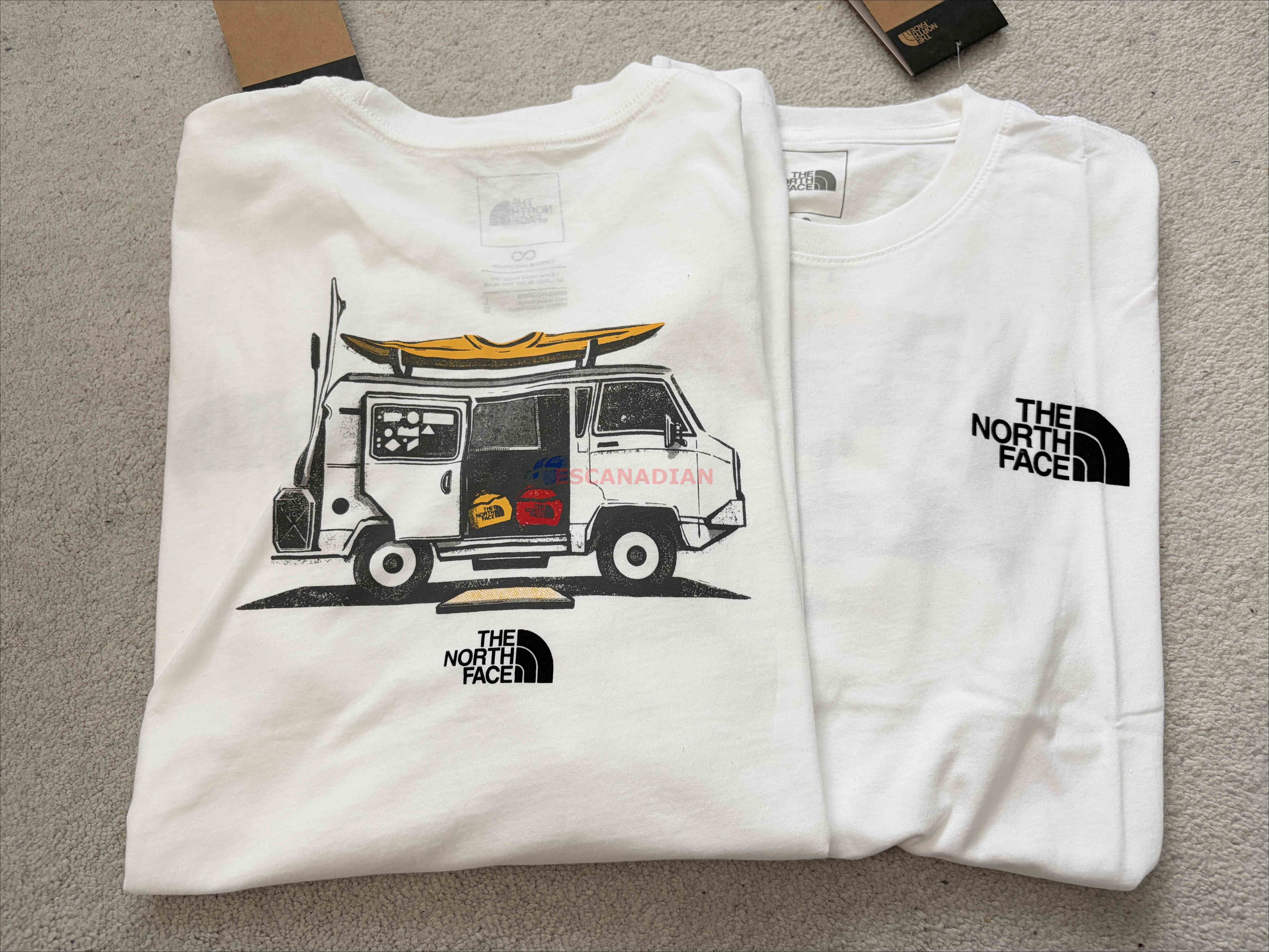 THE NORTH FACE 男大人 露營車圖案 短TEE (前小後大圖案)