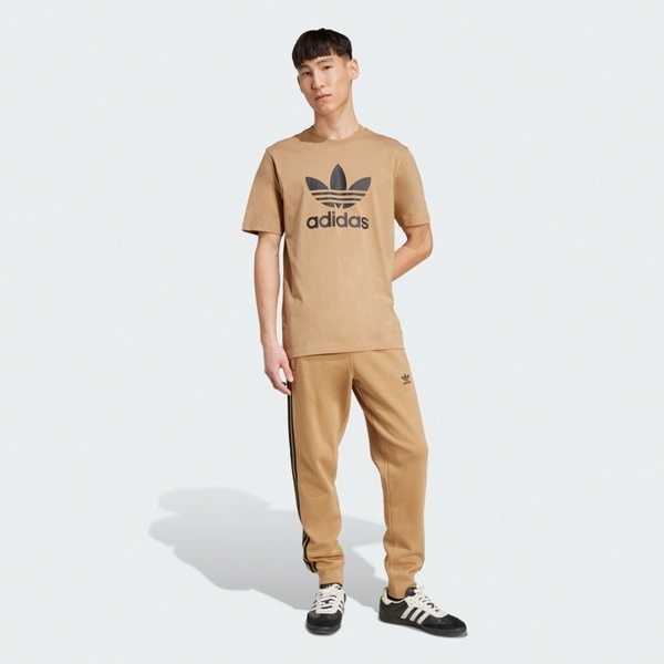 Adidas Trefoil T-shirt JY3759 男 T恤 運動上衣 休閒短袖 棕 亞版