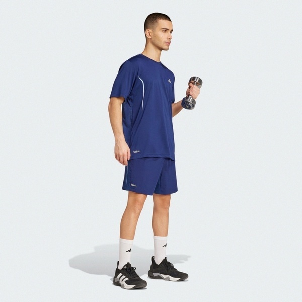 Adidas 愛迪達 Tech App Gf Tee JZ8491 男 T恤 運動上衣 休閒短袖 吸濕排汗 藍 亞版