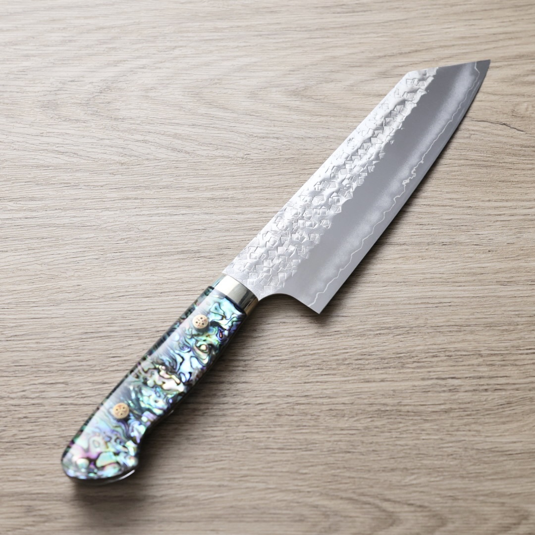 加藤義實 角鎚目 文化刀 170mm SG2粉末HSS鋼 螺鈿柄