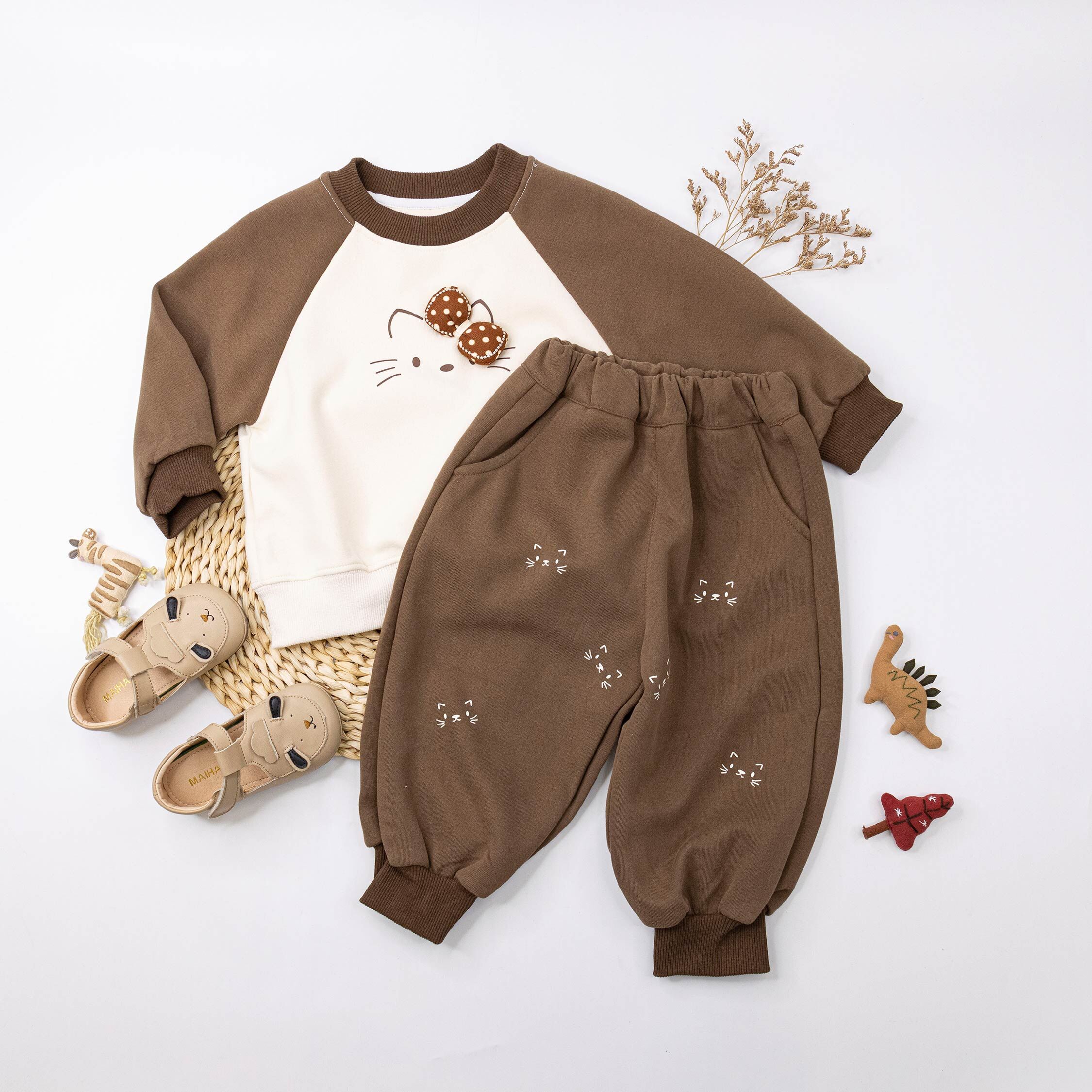 【H55456】可愛貓貓立體蝴蝶結套裝