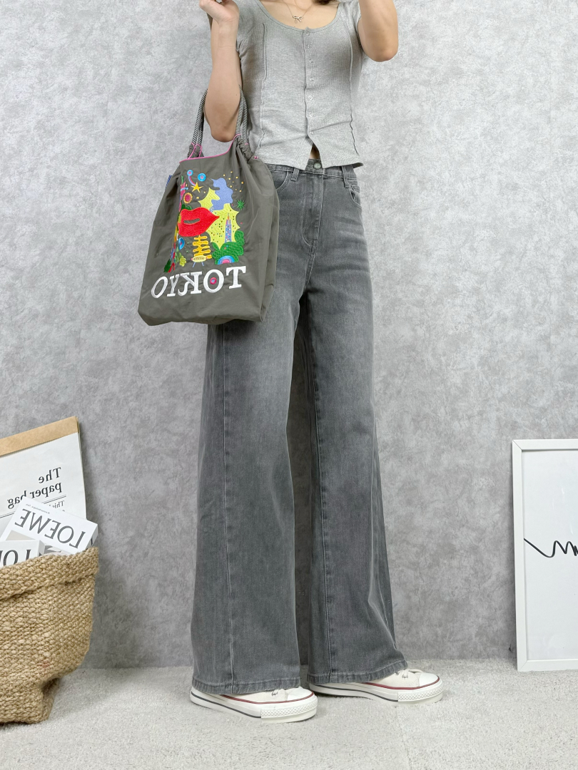 挺度剛好★落地線條俐落寬褲