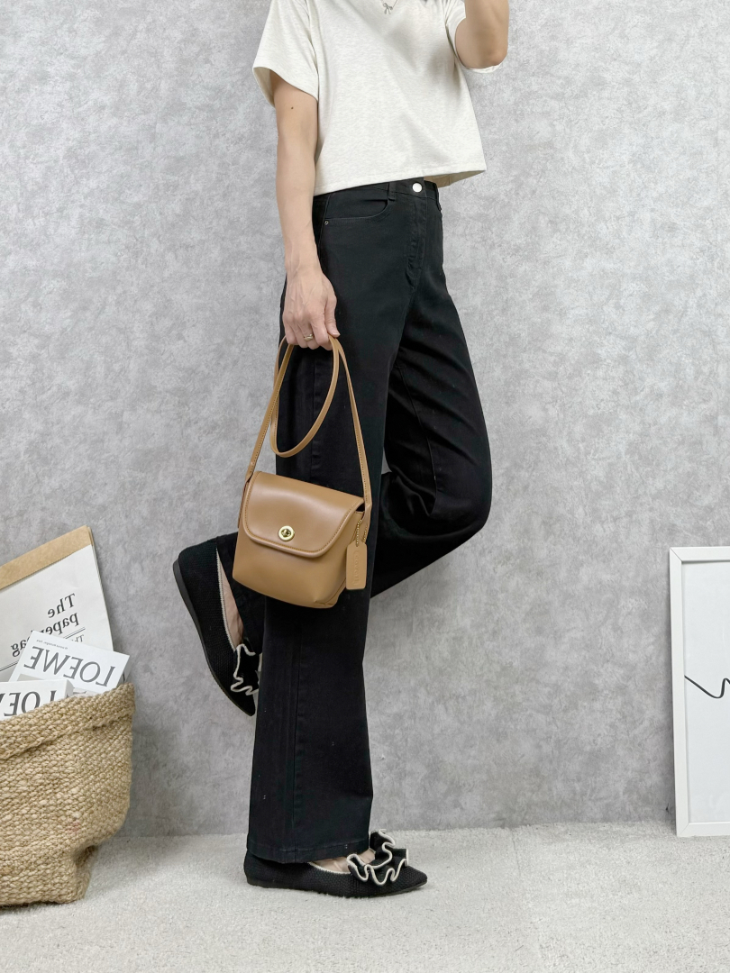 剛好的挺度★極度舒適黑色寬褲