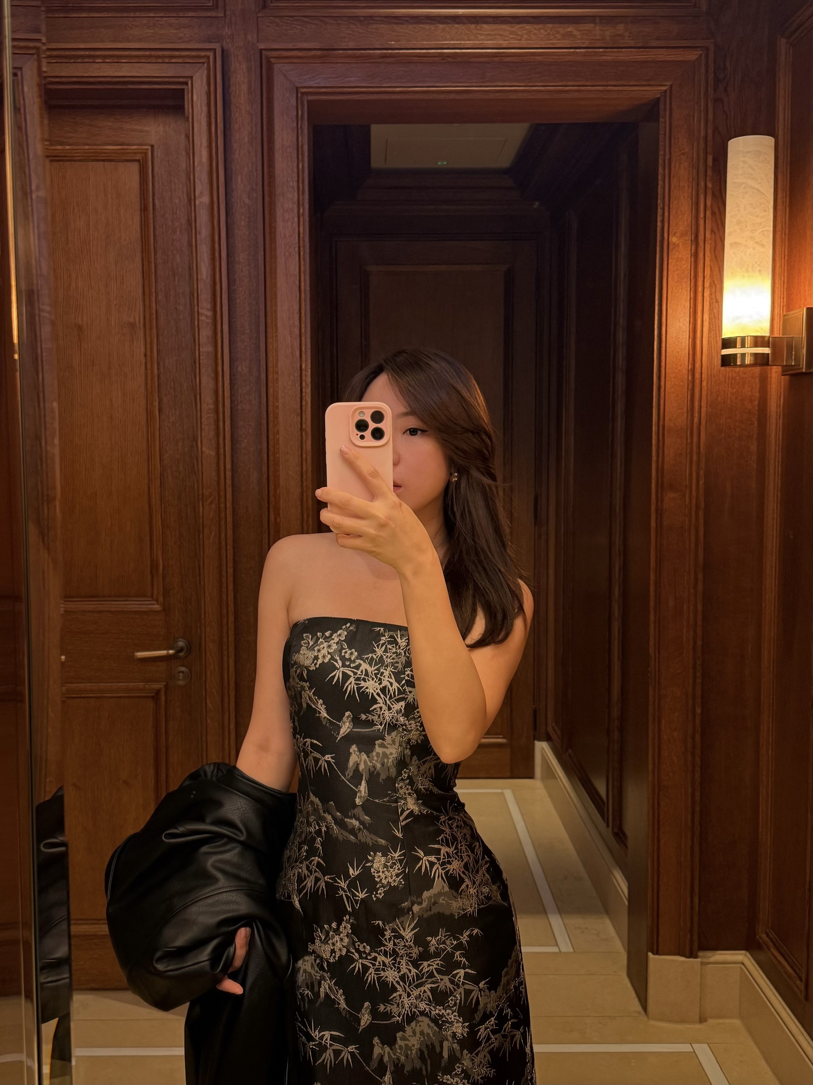 Gumiho 九尾狐 刺繡旗袍平口開衩洋裝