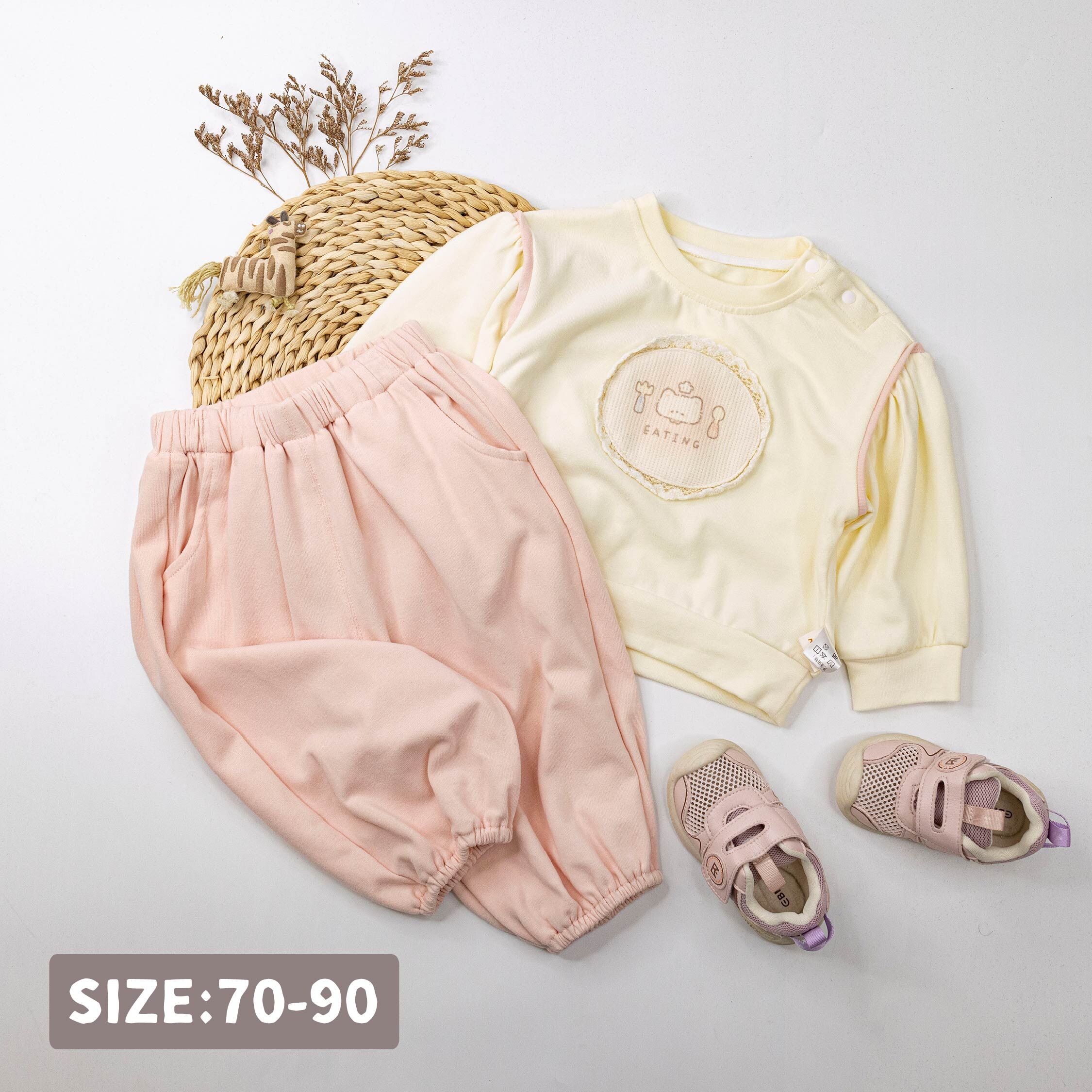 【H55039】廚師貓貓開動蕾絲拼接套裝