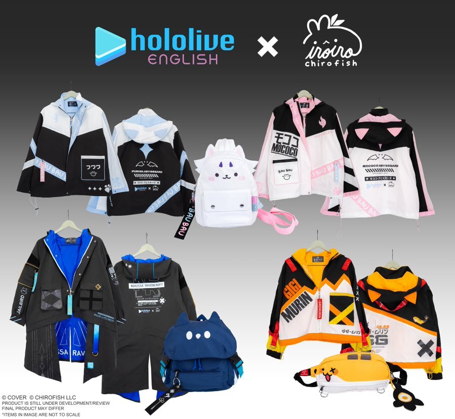 「官品代購」hololive X Chirofish GOODS 🎼🐾👧( Nerissa Ravencroft /FUWAMOCO/Gigi Murin )