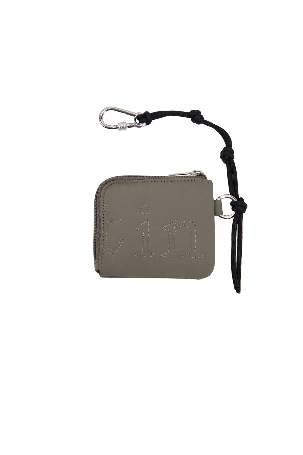 MATIN縫線LOGO收納零錢包 卡其