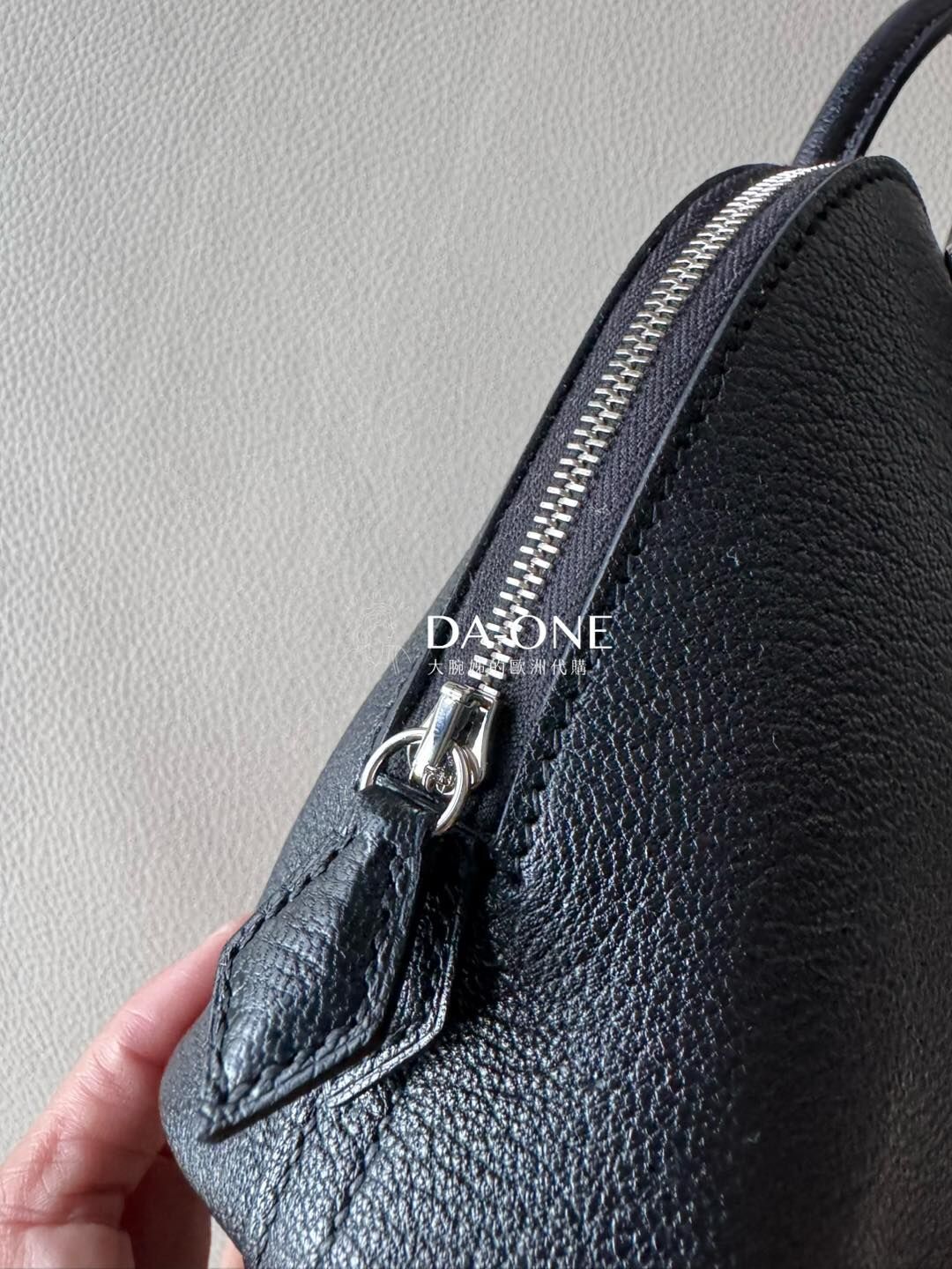 HERMES Mini bolide 黑銀