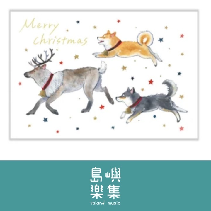 聖誕節柴犬明信片（型號：CMP-365）