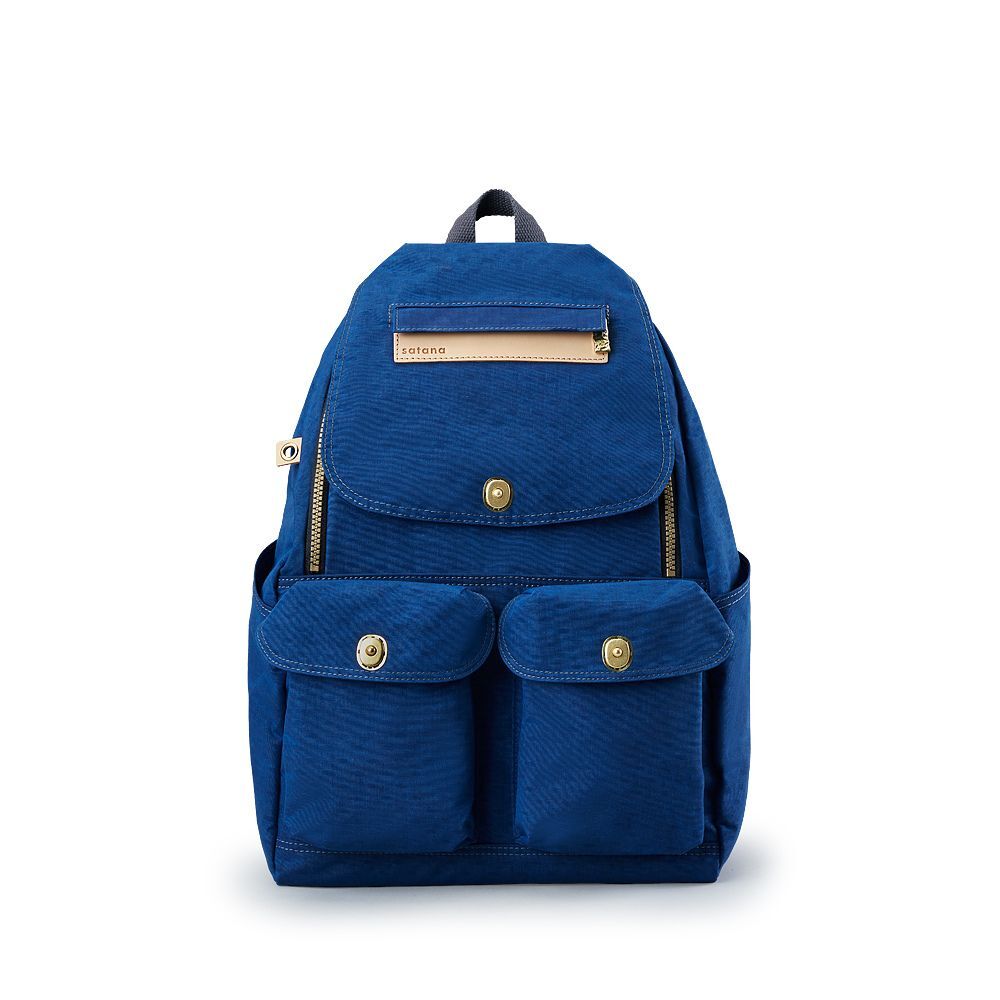 Soldier Zipper Backpack-Navy Blue