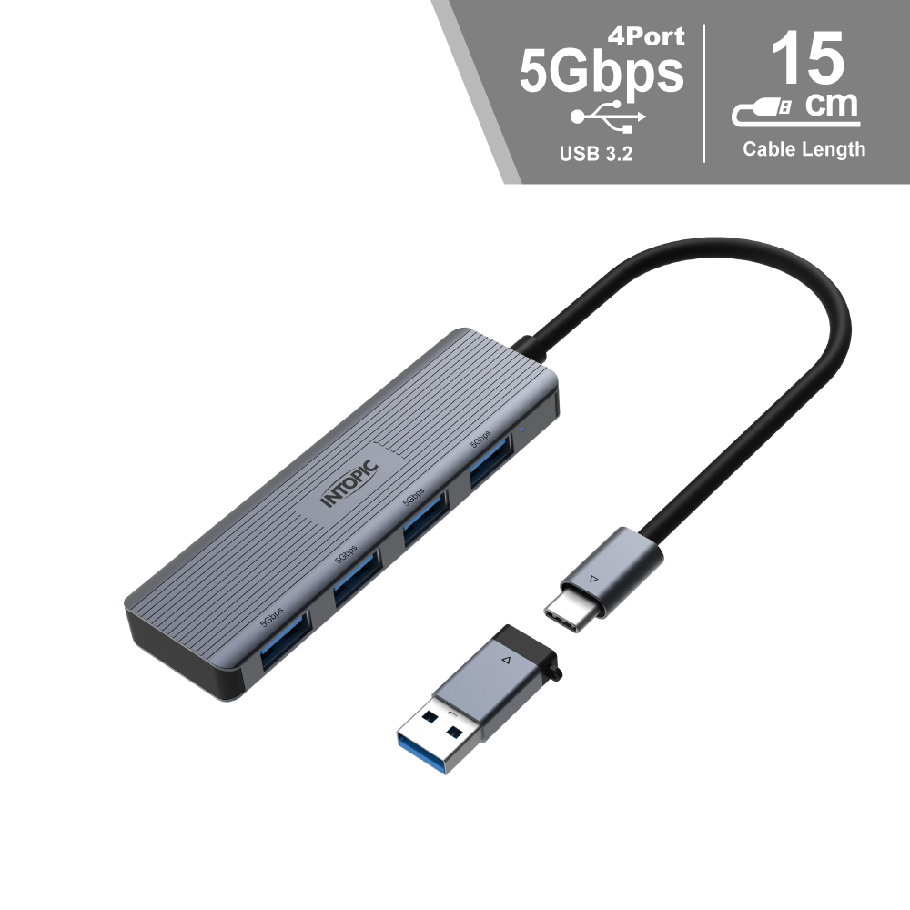 USB3.2 4孔集線器 HBC-695