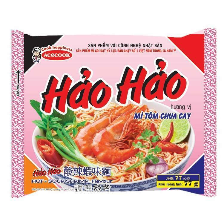 Hao Hao Instant Noodles – Sour Spicy Shrimp Flavor