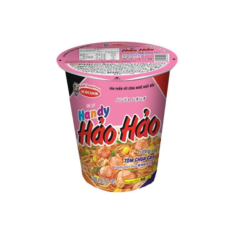 Hao Hao Instant Noodles – Sour Spicy Shrimp Flavor (Cup 68g)