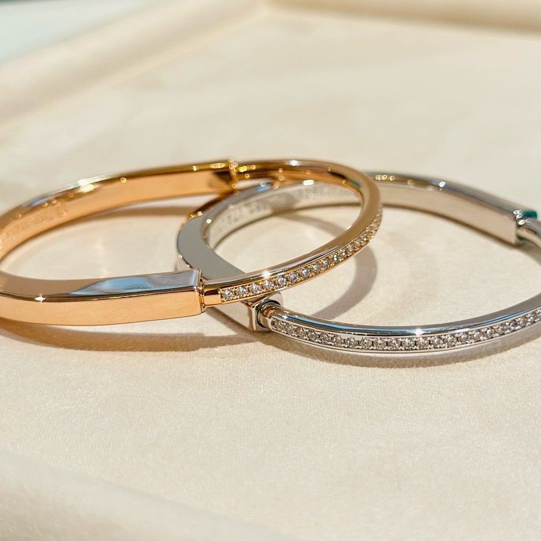 18k”Ti Lock”U型鎖高奢定製手鐲【半鑽款】