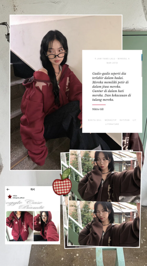 早秋預訂｜星星印花Fleece寬鬆連帽外套