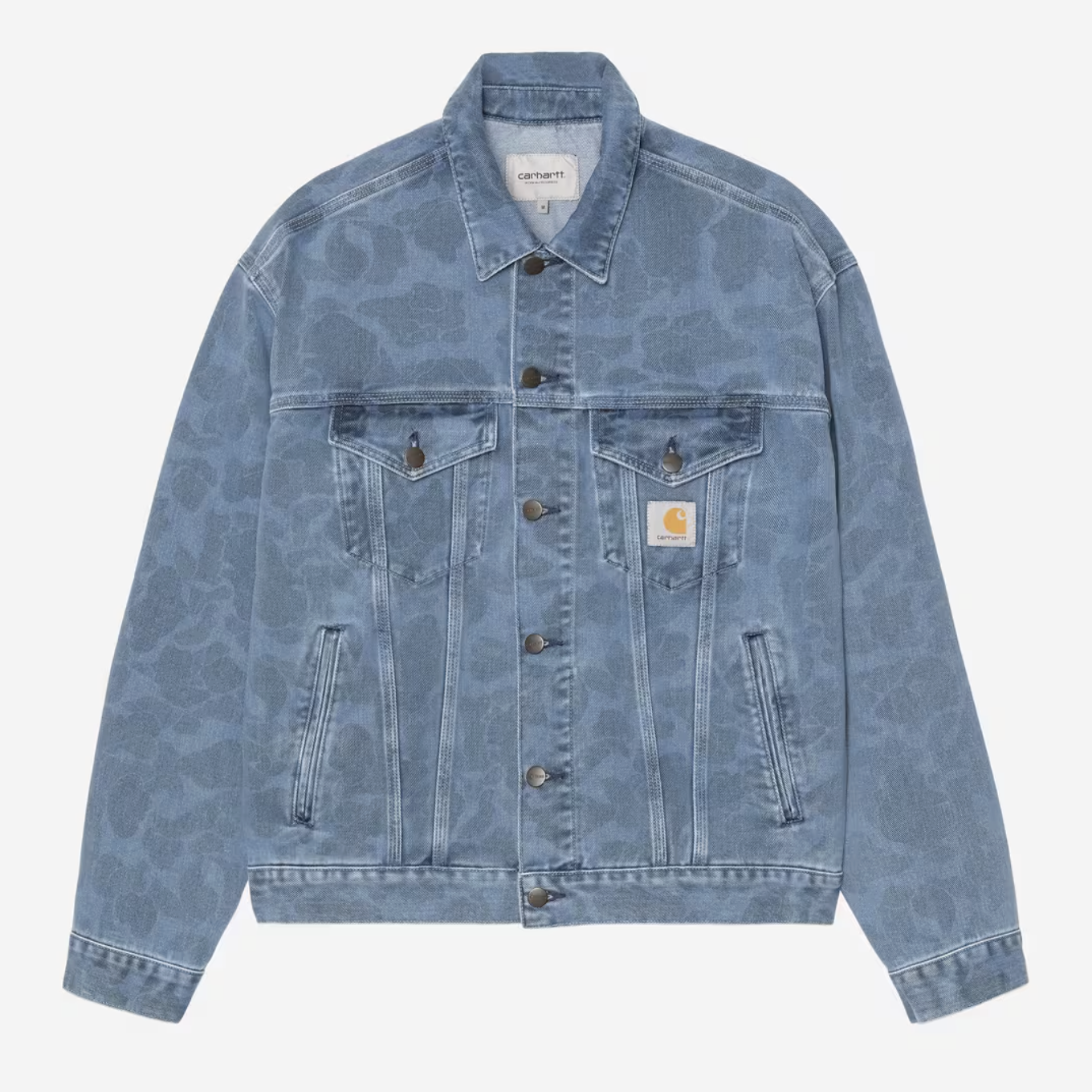 -(B2b04)-CARHARTT WIP DUCK HELSTON JACKET 迷彩 單寧 外套 夾克 藍色-I033766