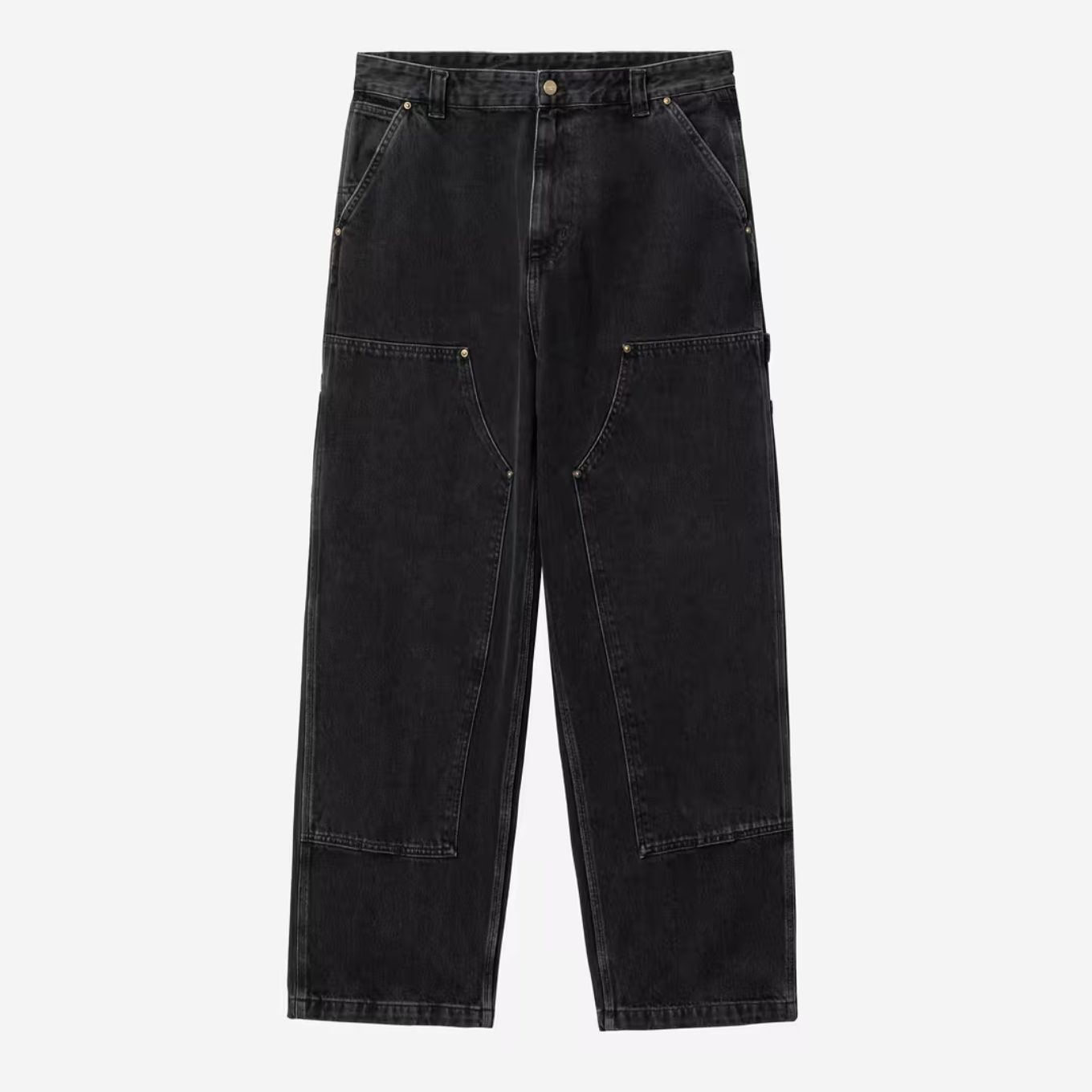 -(B2b02/B5c03)-CARHARTT WIP NASH DOUBLE KNEE PANT 愛心 雙膝褲 畫家褲 黑色/藍色-I032106