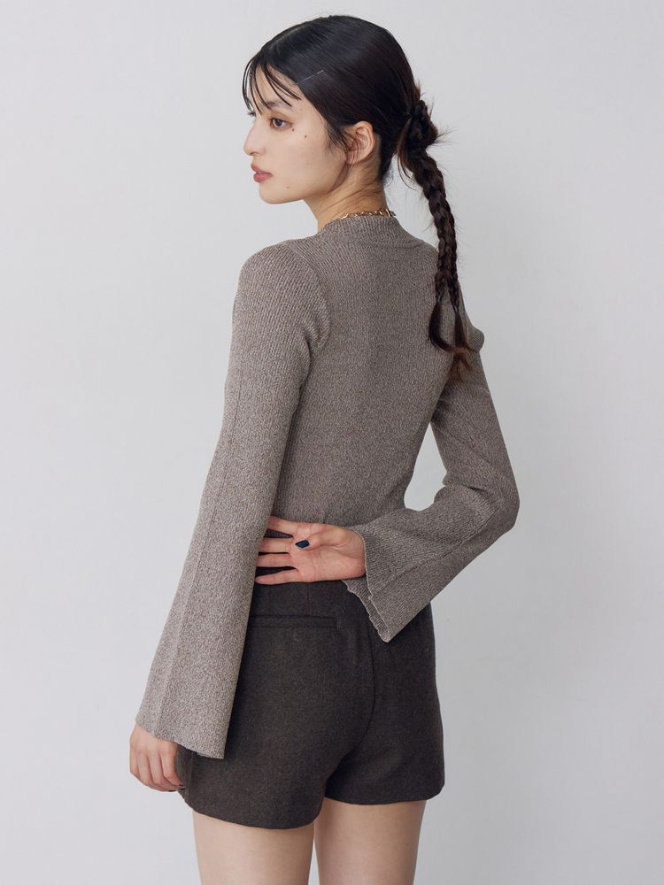 [預購]MURUA喇叭袖修身針織衫