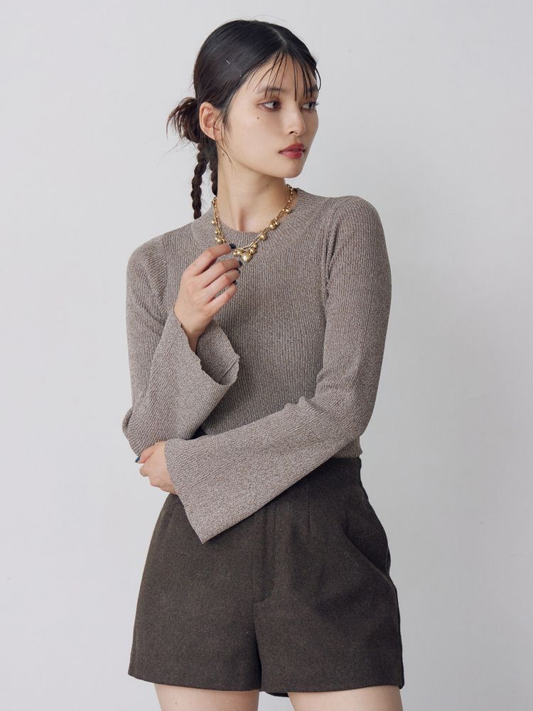 [預購]MURUA喇叭袖修身針織衫