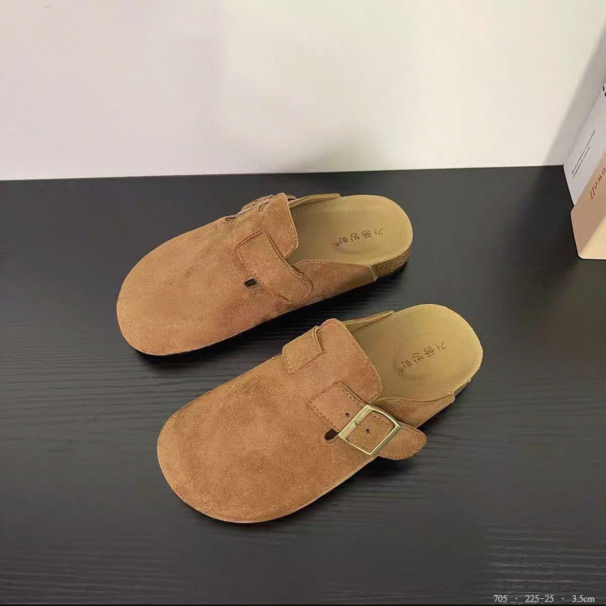705韓國霧絨厚底勃肯拖鞋