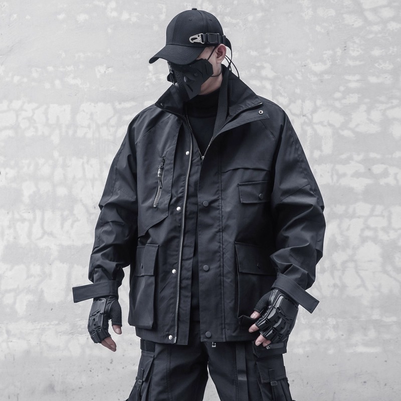 𝙏𝙀𝘾𝙃𝙒𝙀𝘼𝙍 暗黑解構立領工裝衝鋒衣