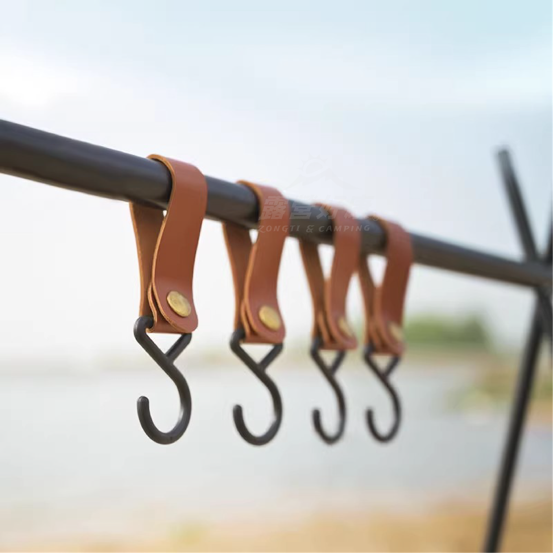 ＊【ZONGTI】高質感皮革掛鉤｜一組四入-金屬釦 GB14