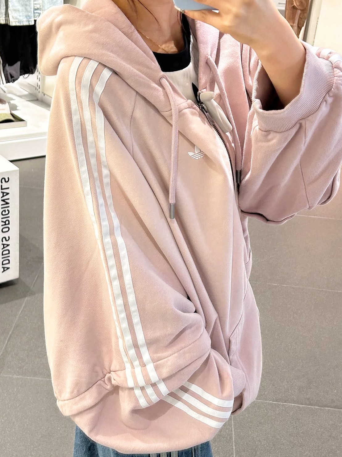 ADIDAS 粉紅 連帽外套 袖子可拆卸 拉鍊