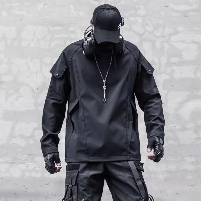 𝙏𝙀𝘾𝙃𝙒𝙀𝘼𝙍 暗黑拼接機能加絨衛衣