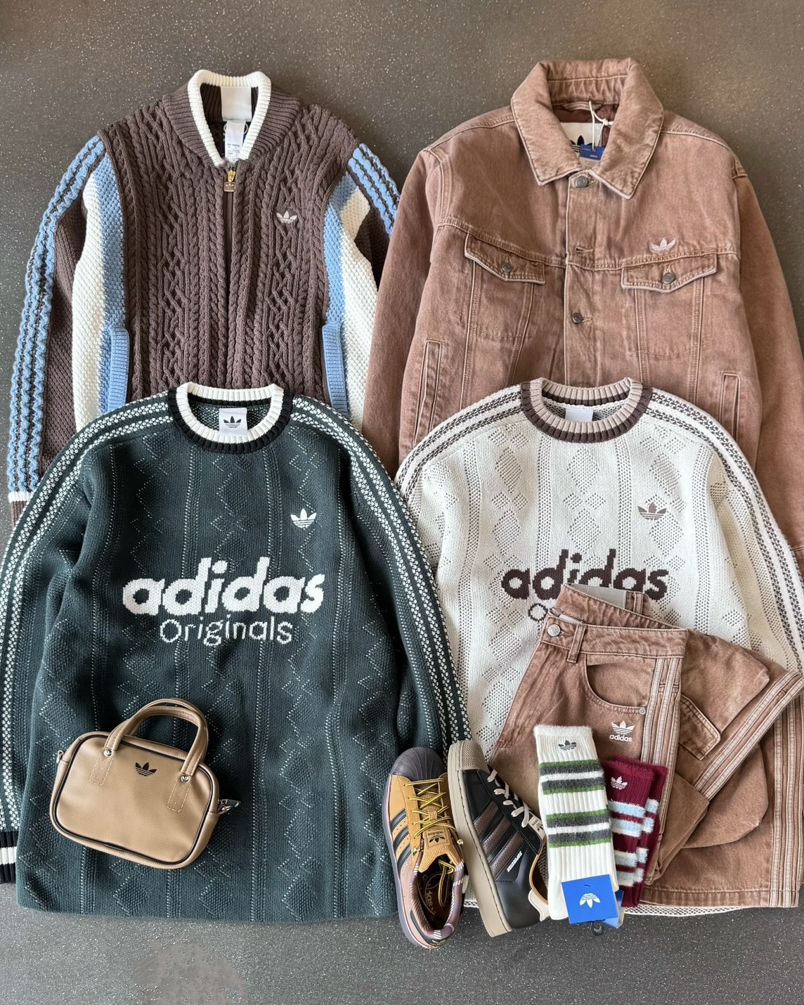 <超帥>Adidas Originals U SWEATSHIRT 字母 三線 針織衫 毛衣 長袖 2色