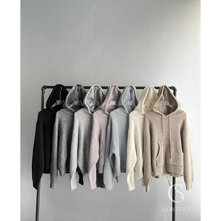 G3096 「糯糯圈圈帽踢7色毛衣」