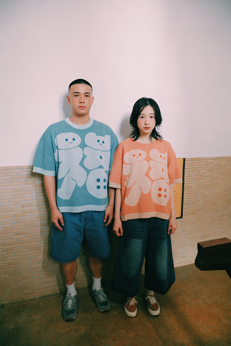 [Yu Miyama] {福 Blessing} Reversible Stripe Top Blue